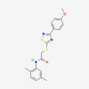 molecular formula C19H19N3O2S2 B2725429 N-(2,5-dimethylphenyl)-2-((3-(4-methoxyphenyl)-1,2,4-thiadiazol-5-yl)thio)acetamide CAS No. 864919-77-7
