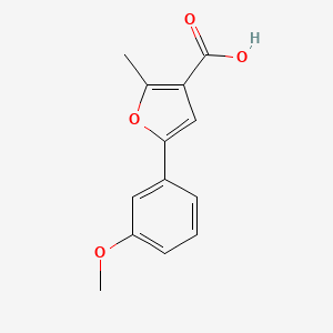 molecular formula C13H12O4 B2725432 5-(3-Methoxyphenyl)-2-methylfuran-3-carboxylic acid CAS No. 1245740-23-1