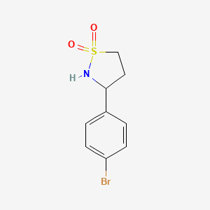 molecular formula C9H10BrNO2S B2725435 3-(4-Bromophenyl)isothiazolidine 1,1-dioxide CAS No. 2138340-48-2