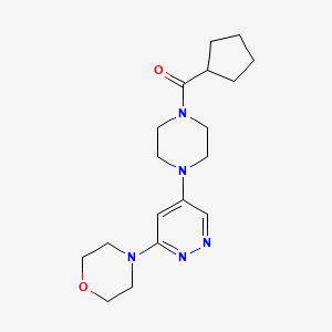 Cyclopentyl(4-(6-morpholinopyridazin-4-yl)piperazin-1-yl)methanone