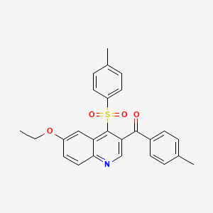 molecular formula C26H23NO4S B2725447 (6-乙氧基-4-对甲苯磺酰基喹啉-3-基)(对甲苯基)甲酮 CAS No. 866845-35-4