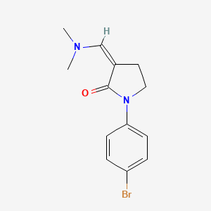 molecular formula C13H15BrN2O B2725448 1-(4-溴苯基)-3-[(二甲基氨基)甲亚甲基]-2-吡咯烷酮 CAS No. 339021-10-2