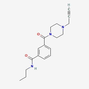 N-Propyl-3-(4-prop-2-ynylpiperazine-1-carbonyl)benzamide