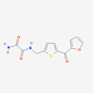 molecular formula C12H10N2O4S B2725451 N1-((5-(furan-2-carbonyl)thiophen-2-yl)methyl)oxalamide CAS No. 1796970-52-9