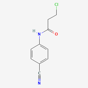 molecular formula C10H9ClN2O B2725455 3-chloro-N-(4-cyanophenyl)propanamide CAS No. 950148-89-7