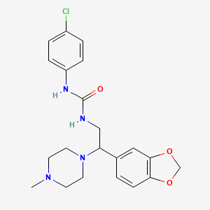 1-(2-(Benzo[d][1,3]dioxol-5-yl)-2-(4-methylpiperazin-1-yl)ethyl)-3-(4-chlorophenyl)urea