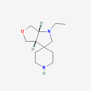 molecular formula C12H22N2O B2725460 (3As,6aR)-1-ethylspiro[3a,4,6,6a-tetrahydro-2H-furo[3,4-b]pyrrole-3,4'-piperidine] CAS No. 2230808-38-3