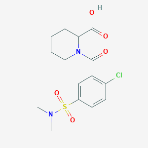 1-[2-Chloro-5-(dimethylsulfamoyl)benzoyl]piperidine-2-carboxylic acid