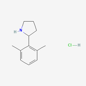 molecular formula C12H18ClN B2725468 2-(2,6-Dimethylphenyl)pyrrolidine hcl CAS No. 2250243-80-0