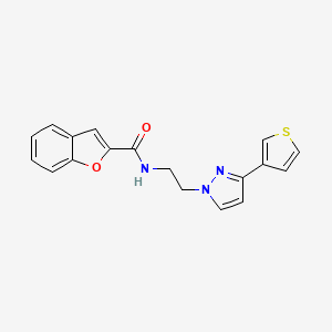 N-(2-(3-(thiophen-3-yl)-1H-pyrazol-1-yl)ethyl)benzofuran-2-carboxamide