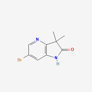 molecular formula C9H9BrN2O B2725475 6-Bromo-3,3-dimethyl-1H,2H,3H-pyrrolo[3,2-b]pyridin-2-one CAS No. 1190862-33-9