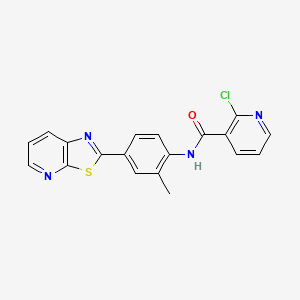 2-chloro-N-(2-methyl-4-(thiazolo[5,4-b]pyridin-2-yl)phenyl)nicotinamide
