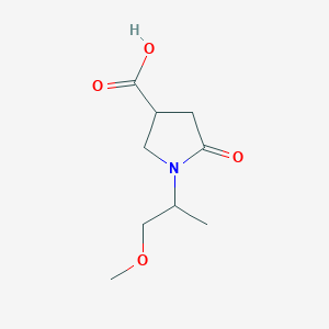molecular formula C9H15NO4 B2725480 1-(2-Methoxy-1-methyl-ethyl)-5-oxo-pyrrolidine-3-carboxylic acid CAS No. 845546-30-7