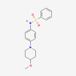 molecular formula C18H22N2O3S B2725482 N-(4-(4-甲氧哌嗪-1-基)苯基)苯磺酰胺 CAS No. 1797278-56-8