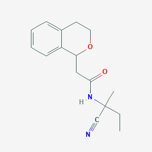 molecular formula C16H20N2O2 B2725499 N-(2-Cyanobutan-2-yl)-2-(3,4-dihydro-1H-isochromen-1-yl)acetamide CAS No. 1385441-33-7