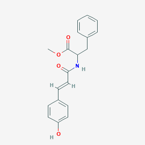 molecular formula C19H19NO4 B027255 Methyl 2-[[(E)-3-(4-hydroxyphenyl)prop-2-enoyl]amino]-3-phenylpropanoate CAS No. 615264-52-3