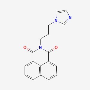 molecular formula C18H15N3O2 B2725507 2-(3-Imidazol-1-ylpropyl)benzo[de]isoquinoline-1,3-dione CAS No. 118854-71-0
