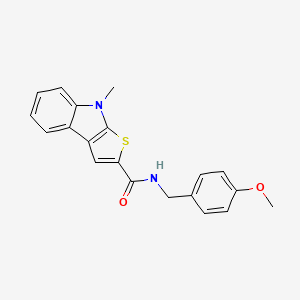 N-(4-methoxybenzyl)-8-methyl-8H-thieno[2,3-b]indole-2-carboxamide