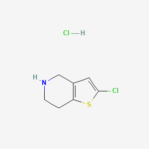 molecular formula C7H9Cl2NS B2725510 2-氯-4H,5H,6H,7H-噻吩[3,2-c]吡啶盐酸盐 CAS No. 1909305-72-1
