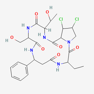 molecular formula C25H33Cl2N5O7 B2725522 Astin B CAS No. 151201-76-2
