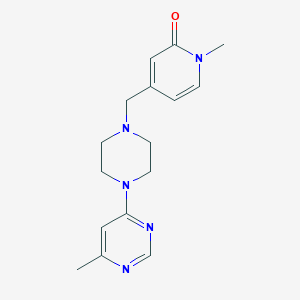 1-Methyl-4-[[4-(6-methylpyrimidin-4-yl)piperazin-1-yl]methyl]pyridin-2-one