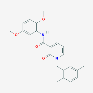 molecular formula C23H24N2O4 B2725534 N-(2,5-dimethoxyphenyl)-1-(2,5-dimethylbenzyl)-2-oxo-1,2-dihydropyridine-3-carboxamide CAS No. 946377-87-3