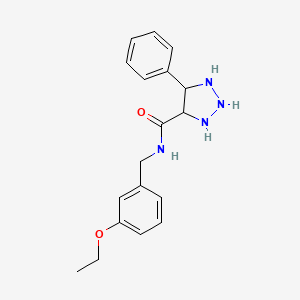 molecular formula C18H18N4O2 B2725543 N-[(3-ethoxyphenyl)methyl]-4-phenyl-1H-1,2,3-triazole-5-carboxamide CAS No. 1798617-89-6