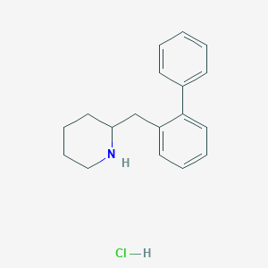 2-[(2-Phenylphenyl)methyl]piperidine;hydrochloride