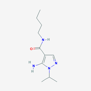 molecular formula C11H20N4O B2725549 5-amino-N-butyl-1-(propan-2-yl)-1H-pyrazole-4-carboxamide CAS No. 1795496-95-5