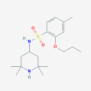molecular formula C19H32N2O3S B272555 4-methyl-2-propoxy-N-(2,2,6,6-tetramethyl-4-piperidinyl)benzenesulfonamide 