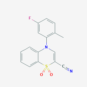 4-(5-fluoro-2-methylphenyl)-4H-benzo[b][1,4]thiazine-2-carbonitrile 1,1-dioxide
