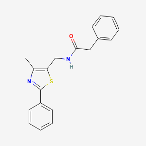 molecular formula C19H18N2OS B2725575 N-((4-甲基-2-苯基噻唑-5-基)甲基)-2-苯乙酰胺 CAS No. 1396859-69-0