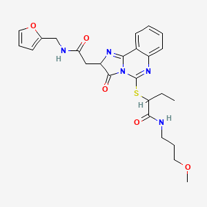 2-[(2-{2-[(2-furylmethyl)amino]-2-oxoethyl}-3-oxo-2,3-dihydroimidazo[1,2-c]quinazolin-5-yl)thio]-N-(3-methoxypropyl)butanamide