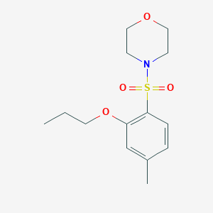 molecular formula C14H21NO4S B272558 4-[(4-Methyl-2-propoxyphenyl)sulfonyl]morpholine 