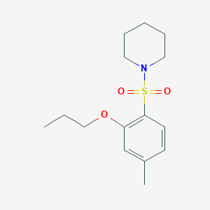 1-[(4-Methyl-2-propoxyphenyl)sulfonyl]piperidine