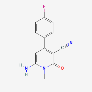 6-Amino-4-(4-fluorophenyl)-1-methyl-2-oxo-1,2-dihydropyridine-3-carbonitrile