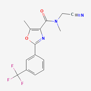 N-(cyanomethyl)-N,5-dimethyl-2-[3-(trifluoromethyl)phenyl]-1,3-oxazole-4-carboxamide