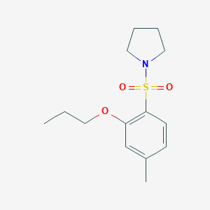 molecular formula C14H21NO3S B272560 1-[(4-Methyl-2-propoxyphenyl)sulfonyl]pyrrolidine 