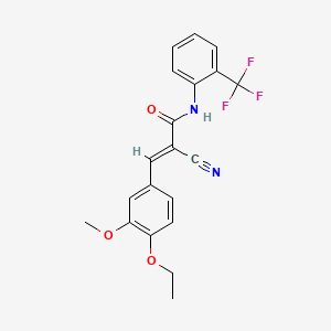 (E)-2-cyano-3-(4-ethoxy-3-methoxyphenyl)-N-[2-(trifluoromethyl)phenyl]prop-2-enamide