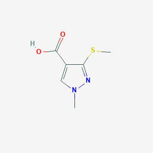molecular formula C6H8N2O2S B2725606 1-methyl-3-(methylsulfanyl)-1H-pyrazole-4-carboxylic acid CAS No. 1378954-85-8