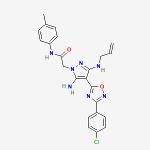 2-(3-(allylamino)-5-amino-4-(3-(4-chlorophenyl)-1,2,4-oxadiazol-5-yl)-1H-pyrazol-1-yl)-N-(p-tolyl)acetamide