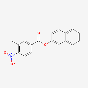molecular formula C18H13NO4 B2725609 Naphthalen-2-yl 3-methyl-4-nitrobenzoate CAS No. 313250-81-6