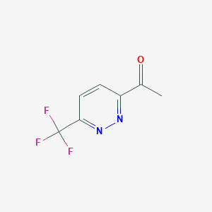 1-[6-(Trifluoromethyl)pyridazin-3-yl]ethanone