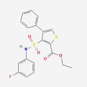 Ethyl 3-{[(3-fluorophenyl)amino]sulfonyl}-4-phenylthiophene-2-carboxylate