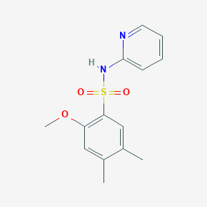 molecular formula C14H16N2O3S B272563 2-methoxy-4,5-dimethyl-N-(2-pyridinyl)benzenesulfonamide 