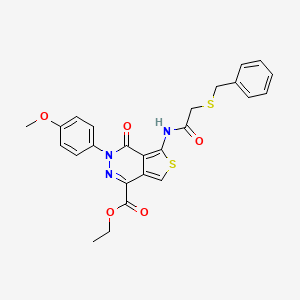 ethyl 5-[2-(benzylsulfanyl)acetamido]-3-(4-methoxyphenyl)-4-oxo-3H,4H-thieno[3,4-d]pyridazine-1-carboxylate