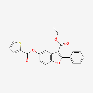 Ethyl 2-phenyl-5-(thiophene-2-carbonyloxy)-1-benzofuran-3-carboxylate