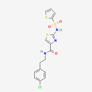 N-(4-chlorophenethyl)-2-(thiophene-2-sulfonamido)thiazole-4-carboxamide