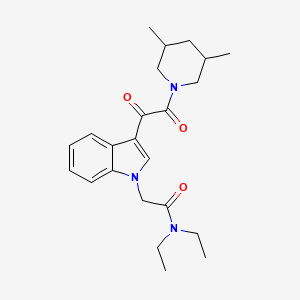 molecular formula C23H31N3O3 B2725661 2-[3-[2-(3,5-dimethylpiperidin-1-yl)-2-oxoacetyl]indol-1-yl]-N,N-diethylacetamide CAS No. 872843-61-3
