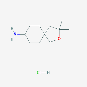 molecular formula C11H22ClNO B2725663 3,3-Dimethyl-2-oxaspiro[4.5]decan-8-amine hydrochloride CAS No. 2138261-08-0